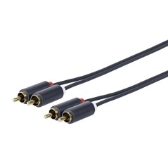 Premium Vivolink 2 X RCA - 2 X RCA M-M Cable | High Quality Audio Connection | PRORCARCA25